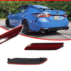 Set of 2 Rear Bumper Light Reflector Red Covers for Toyota Camry (2018–2023)