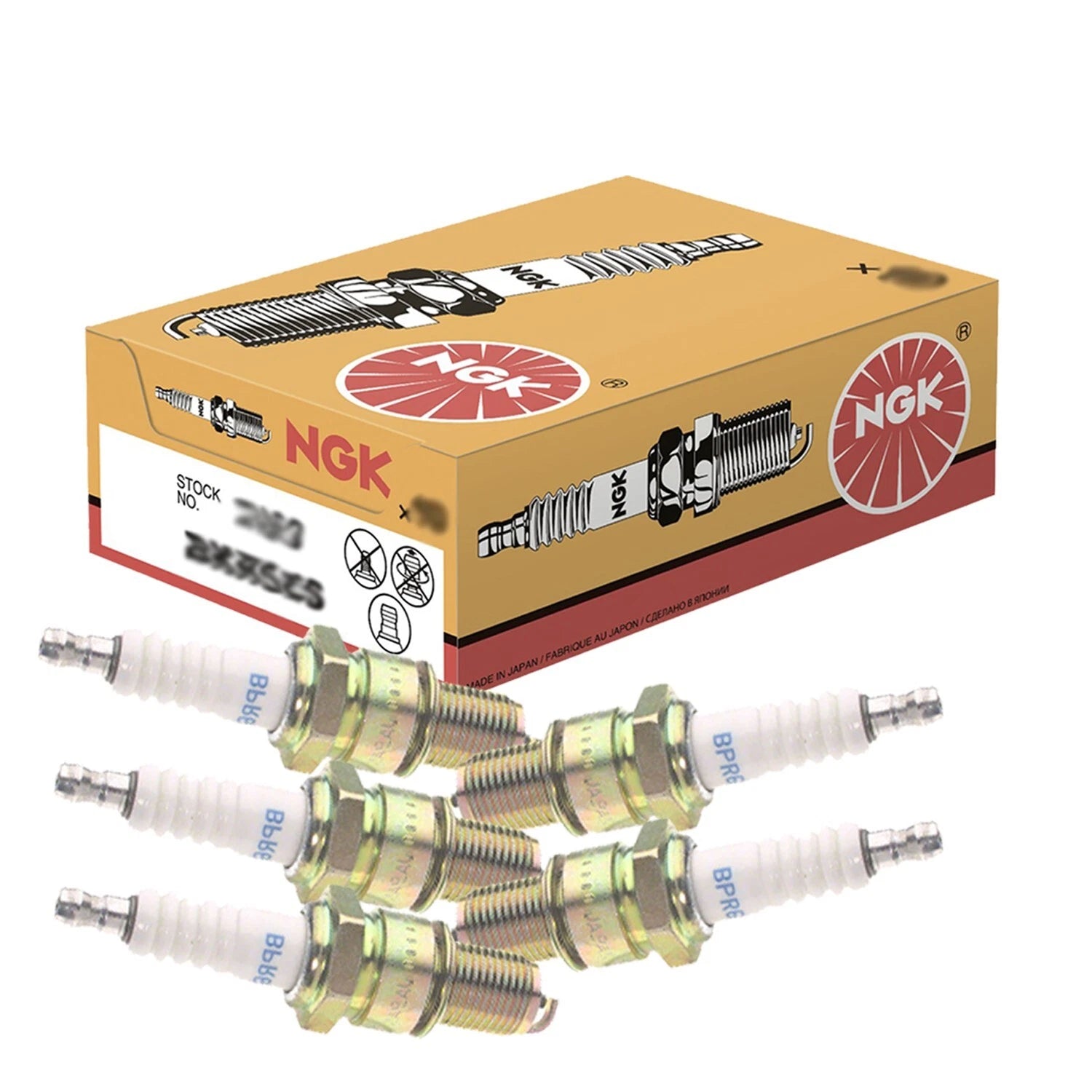 Set of 5 NGK Spark Plugs for (Standard Nickel, Gap 0.036)