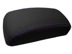 Leather Console Lid Pull Over Cover for Nissan Maxima (1997–1999) Purple Stitch