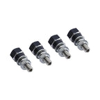 4 x Aluminum Black & Silver Hex License Plate Frame Bolts for Harley Yamaha