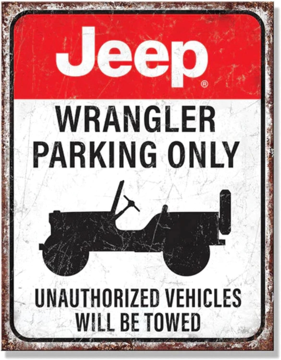 Jeep Metal Wall Sign for Jeep Wrangler (12.5" x 16") 2867