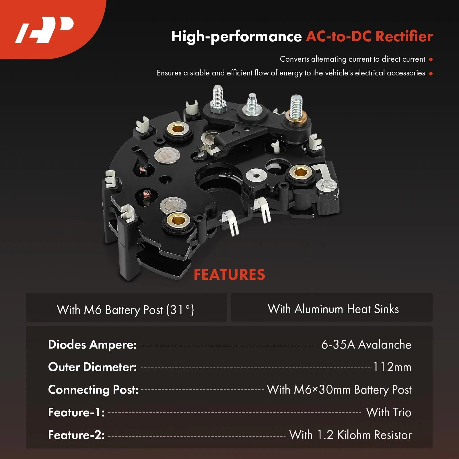 Alternator Rectifier Diode for Ford Fiesta (2000)