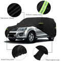 Full Car Cover for SUV (191"x74"x73") 190T Black Waterproof Reflective Strip