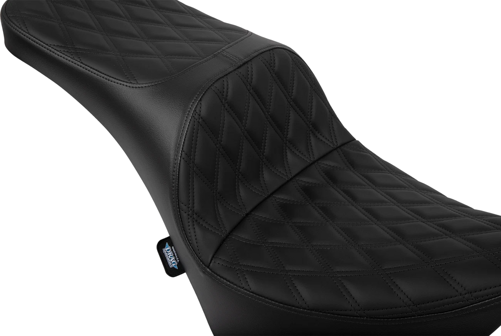 Freedom Seat for Harley-Davidson (2014–2023) - Solar Leather, Double Diamond Black
