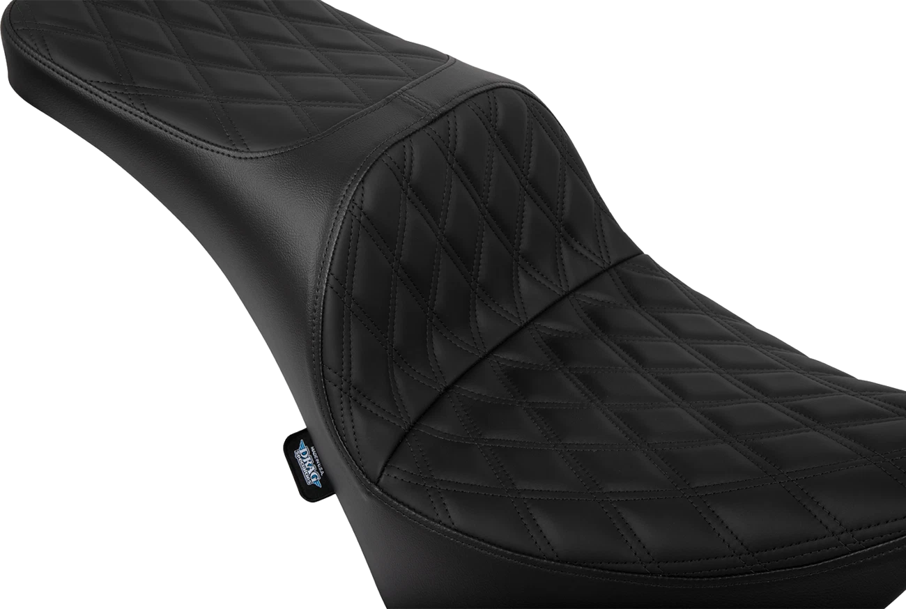 Freedom Seat for Harley-Davidson (2014–2023) - Solar Leather, Double Diamond Black