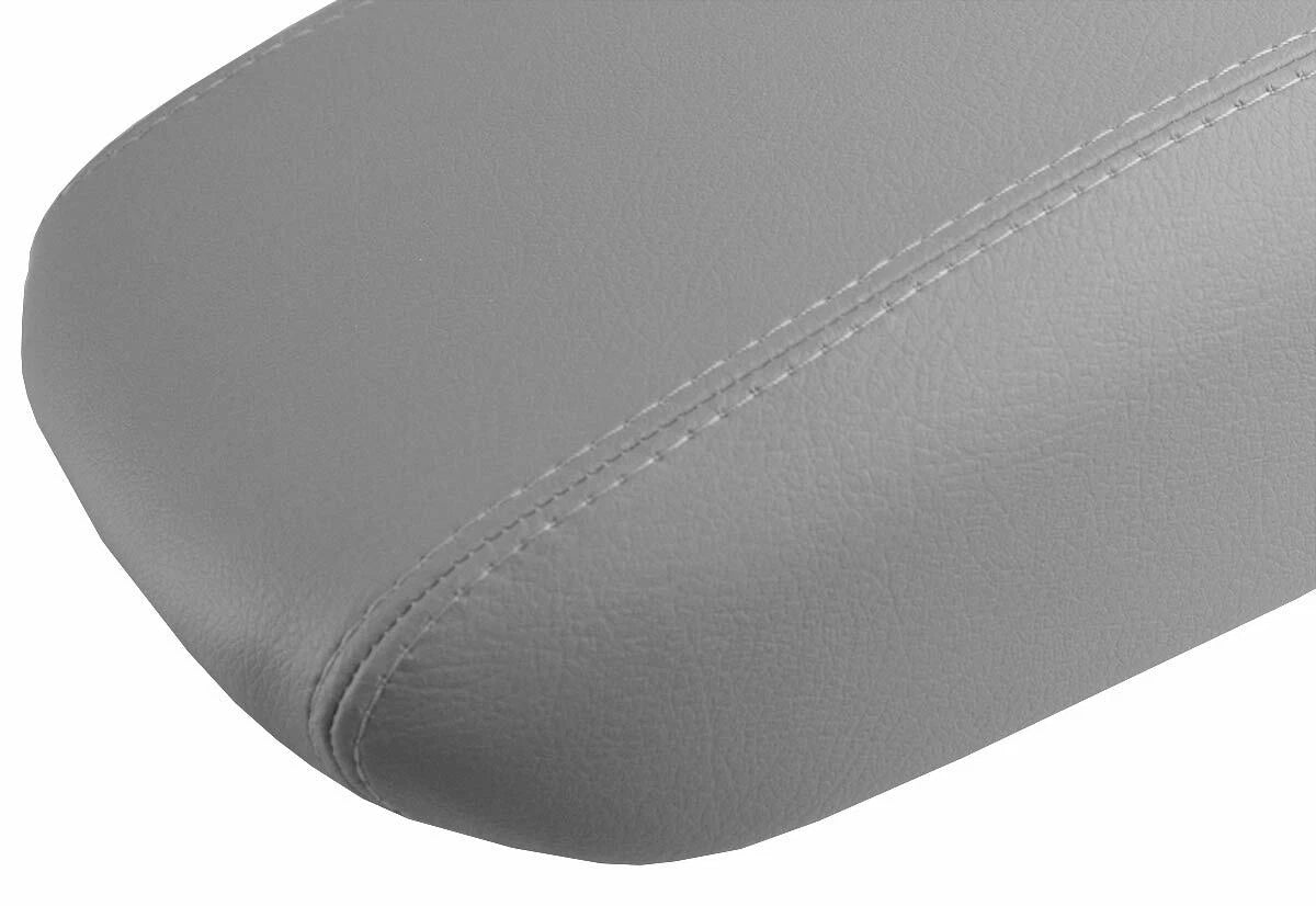 Leather Console Lid Pull Over Cover for Dodge Dart (2013–2016) Gray