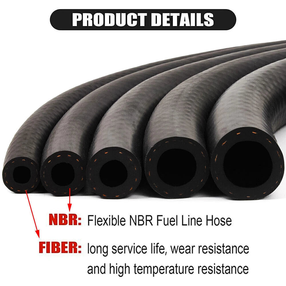 1/4" Nitrile Rubber EFI Fuel Injection Line Hose for