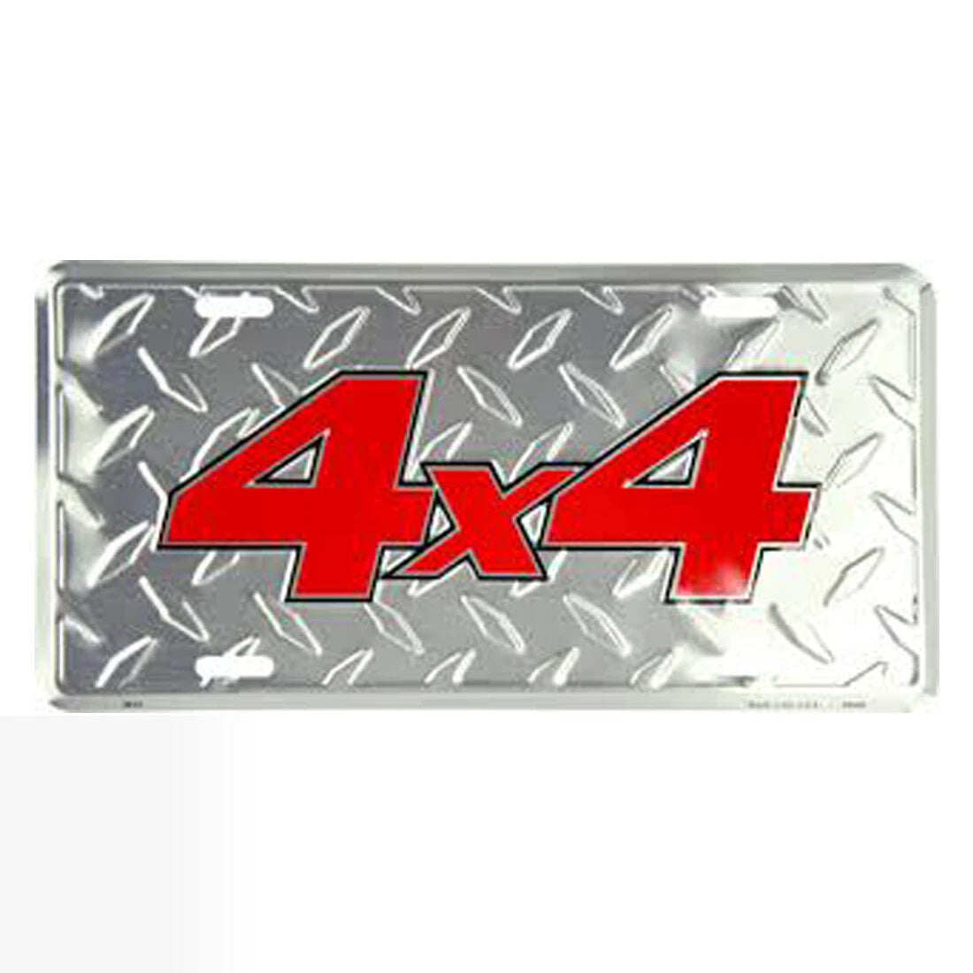 4X Diamond Plate License Plate/Sign for Universal Fit (6" x 12")