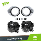 Clear Lens Fog Lights with Chrome Trim for Ford Focus (2012–2014)