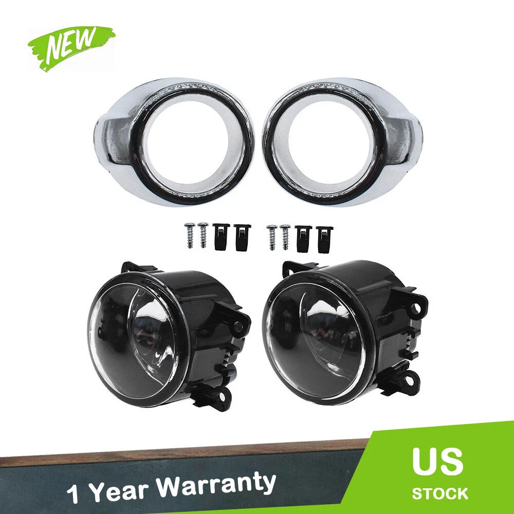 Clear Lens Fog Lights with Chrome Trim for Ford Focus (2012–2014)