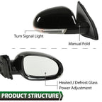 Power Mirror for Volkswagen Jetta Right Side with Puddle Light (2005–2010)