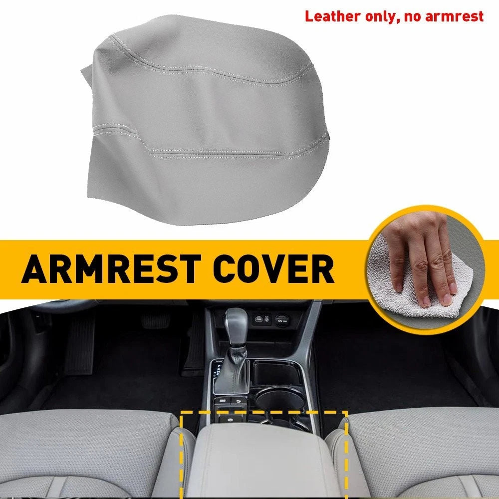 Center Console Arm Rest Lid Cover Skin Gray for Hyundai Sonata (2015–2019)