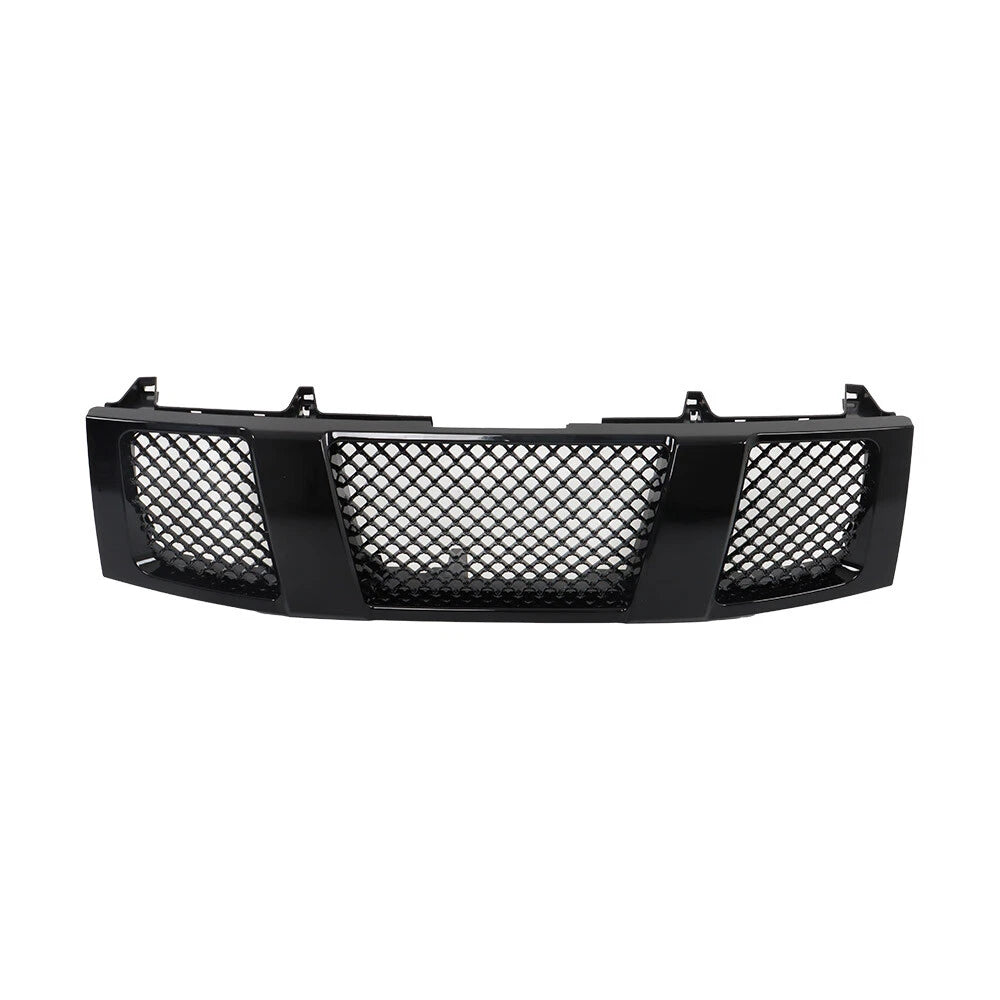Front Upper Grille Replacement Set for Nissan Titan Armada (2004–2007) Gloss Black