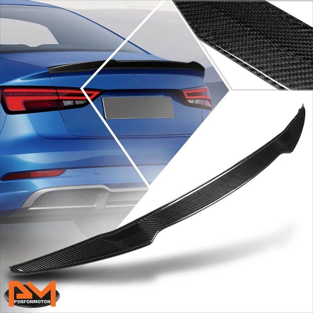 Carbon Fiber V-Style Rear Trunk Spoiler for Audi A3/RS3 (2014–2020)