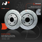 8x Front Drilled Brake Rotors & Pads for Dodge Journey (2009–2012)
