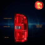 Clear/Red Lens Tail Brake Light Stop Lamp for Chevy Colorado (2015–2022)