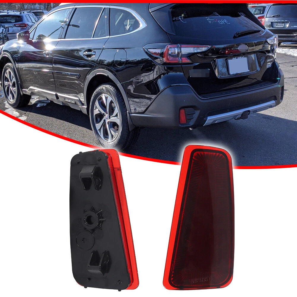 2X Red Lens Rear Bumper Reflector Lights for Subaru Outback (2015–2020)