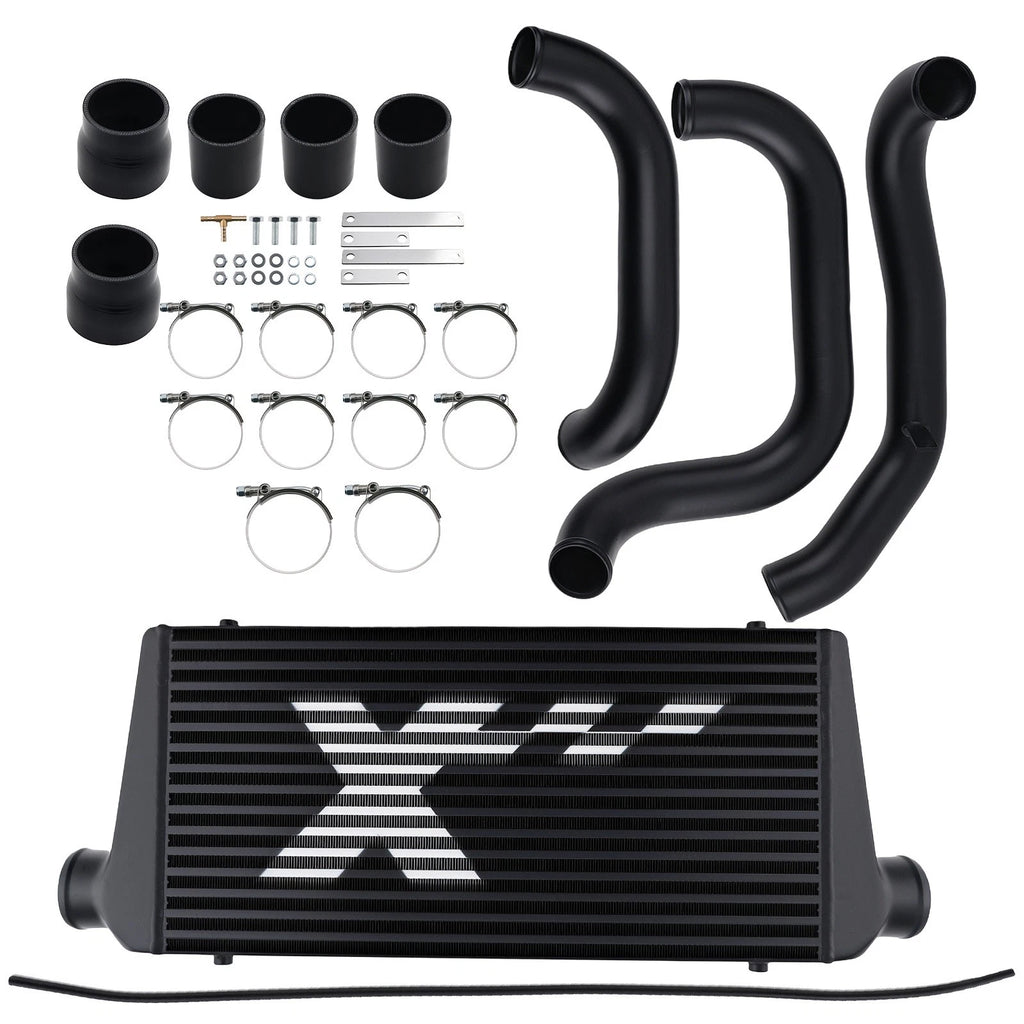 Front Mount Intercooler Kit for Nissan Skyline R32 GTST (1989–1994) Turbo Black Bar Plate