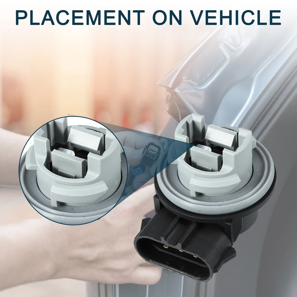 2Pcs 3157 Front Parking Turn Signal Light Socket for Ford (No.F17B13411AB)