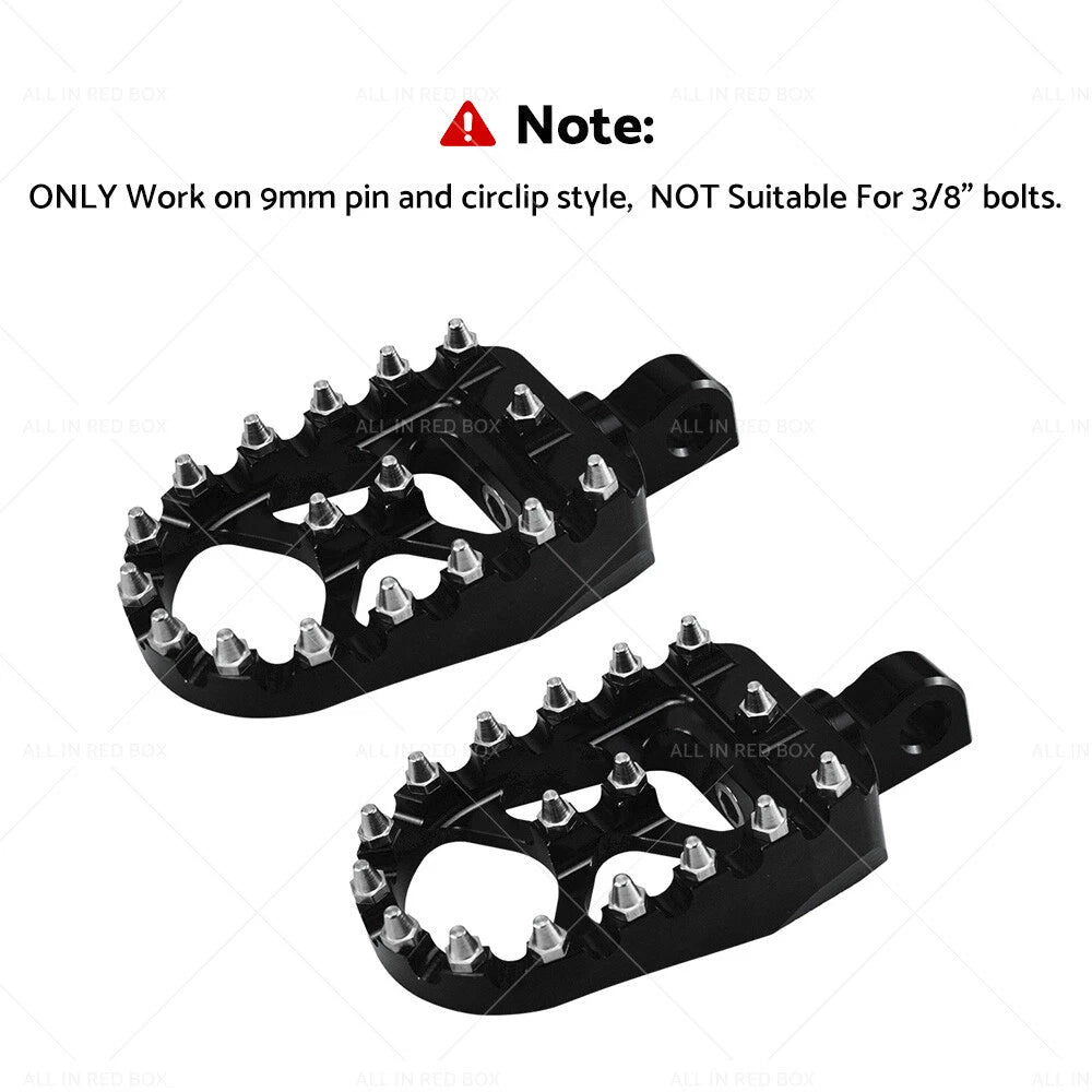 Wide Foot Pegs 360° Rotating for Harley Dyna Sportster Fatboy