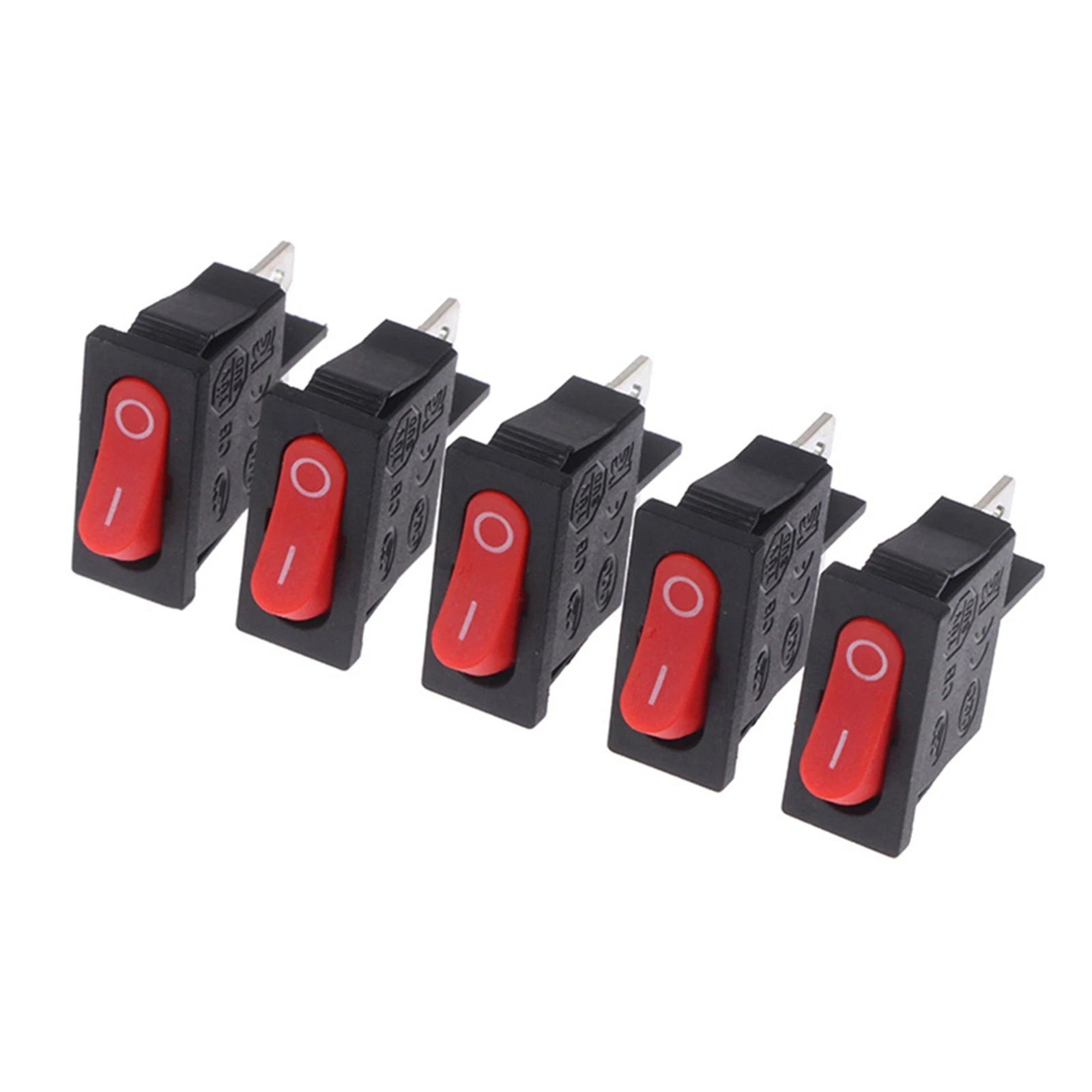 Set of 5 2Pin SPST Rocker Switch ON OFF 250V 6A for Car Truck Boat