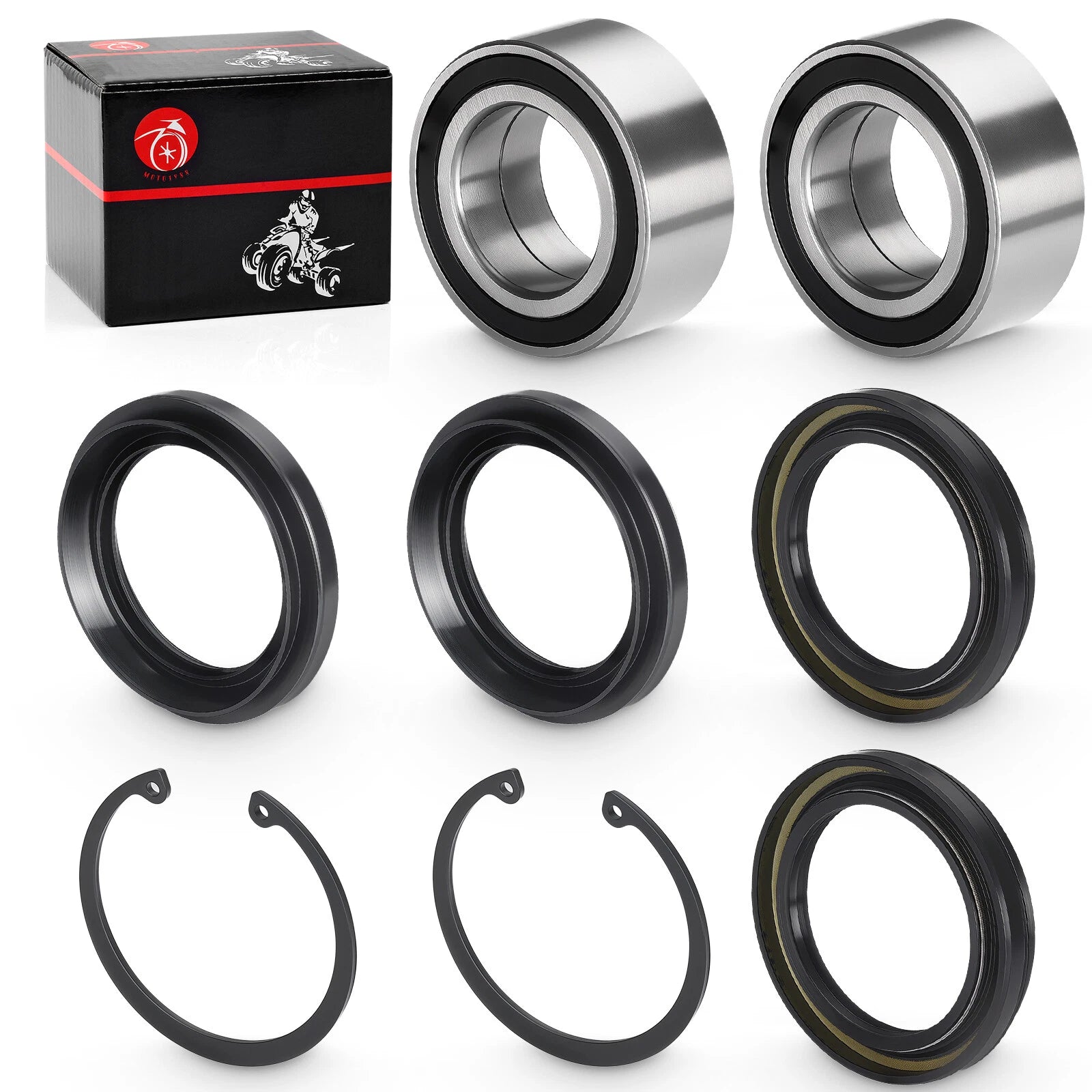 Rear Wheel Bearings & Circlip Seal Kit for Honda Rincon TRX650 TRX680 (2003–2014)