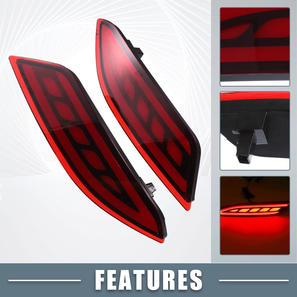 2X Rear Bumper Reflector LED Brake Turn Signal Light 33505T7SA01 for Honda HR-V (2016–2021)