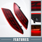2X Rear Bumper Reflector LED Brake Turn Signal Light 33505T7SA01 for Honda HR-V (2016–2021)