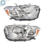 Set of 2 Headlights for Toyota Highlander (2008-2010) Amber
