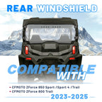Clear Vented Rear Windshield for CFMOTO ZForce 950 Sport/Trail & 800 Trail (2023–2025)