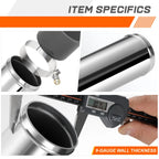 3" OD 9-Gauge Aluminum Intercooler Pipe for Universal Fit (23.65")