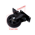 Set of 4 Heavy Duty 4 Inch Swivel Caster Wheels with Brakes for Universal Use