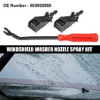 3pcs Front Windshield Washer Nozzle Kit 6E0955985 for Volkswagen Jetta (1999–2012)
