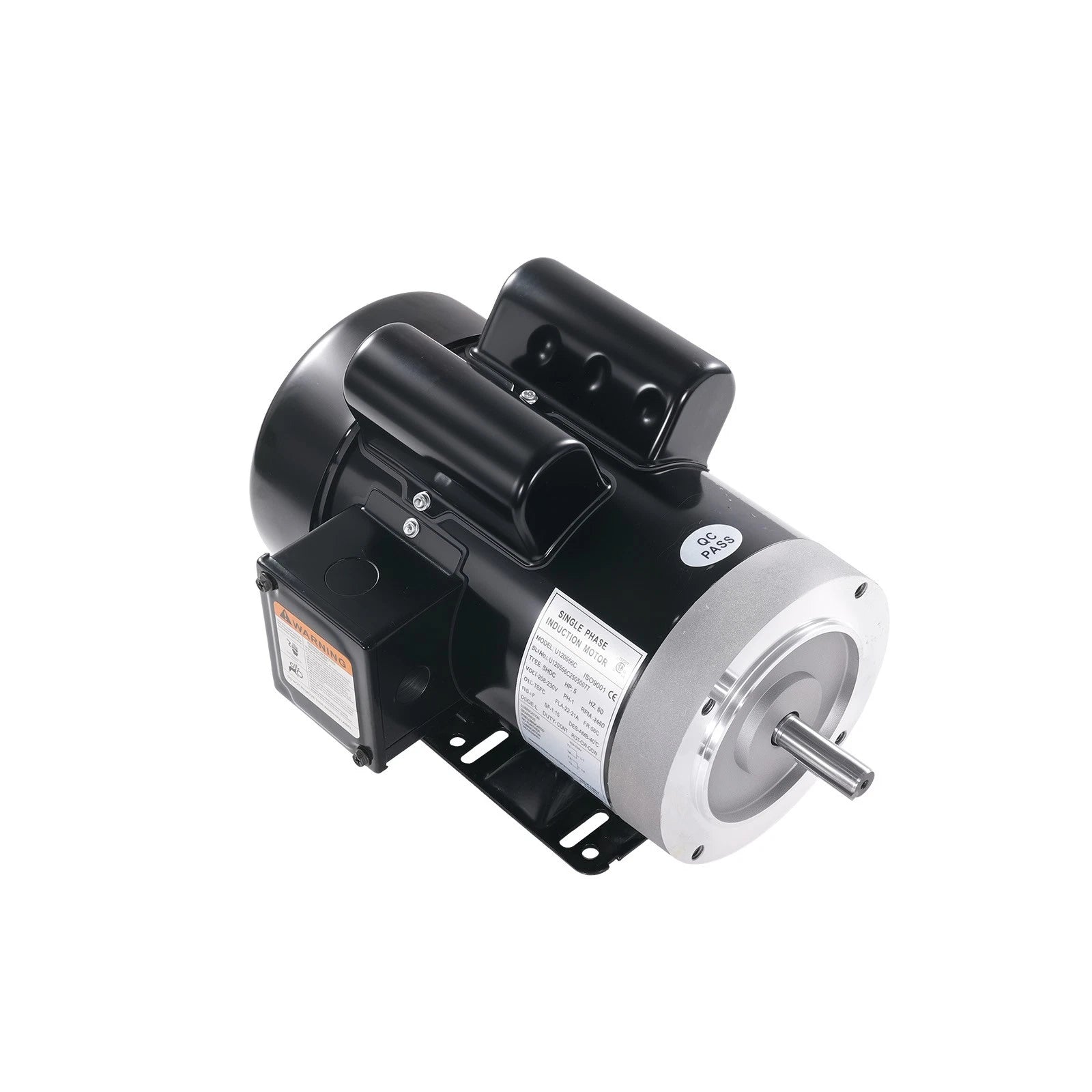 5HP Electric Motor 230V 22A 3450RPM 56C Frame CW/CCW Rotation