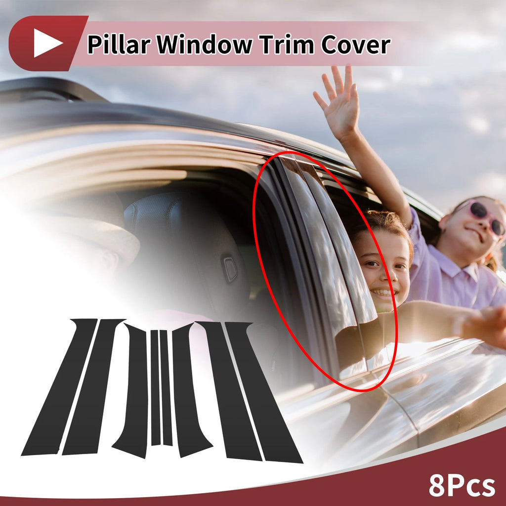 Door Pillar Window Trim for Hyundai Sante Fe (2006–2012) Black