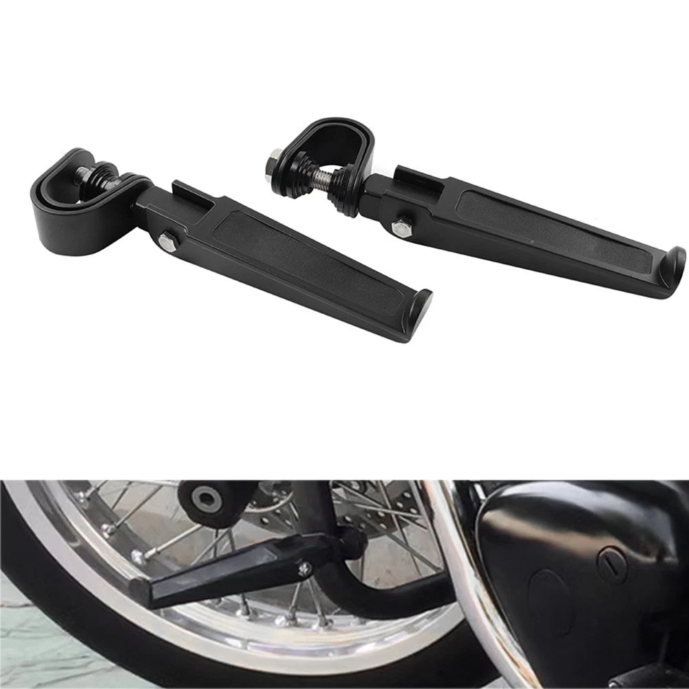 1" 1-1/4" Crash Bar U-Clamp Footpeg Foot Rests for Harley