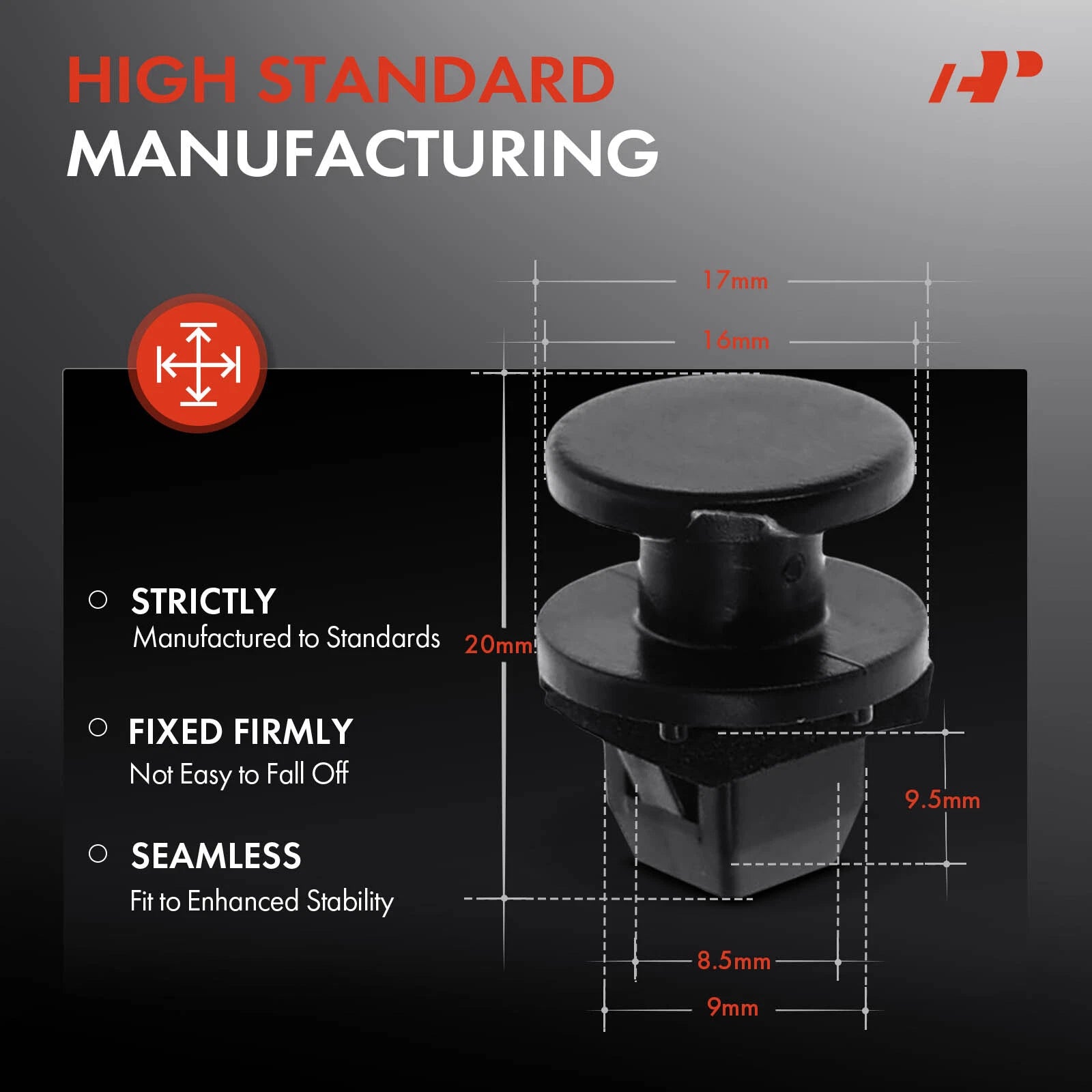 50x Nylon Tail Lamp Mounting Retainer for Chevrolet Buick