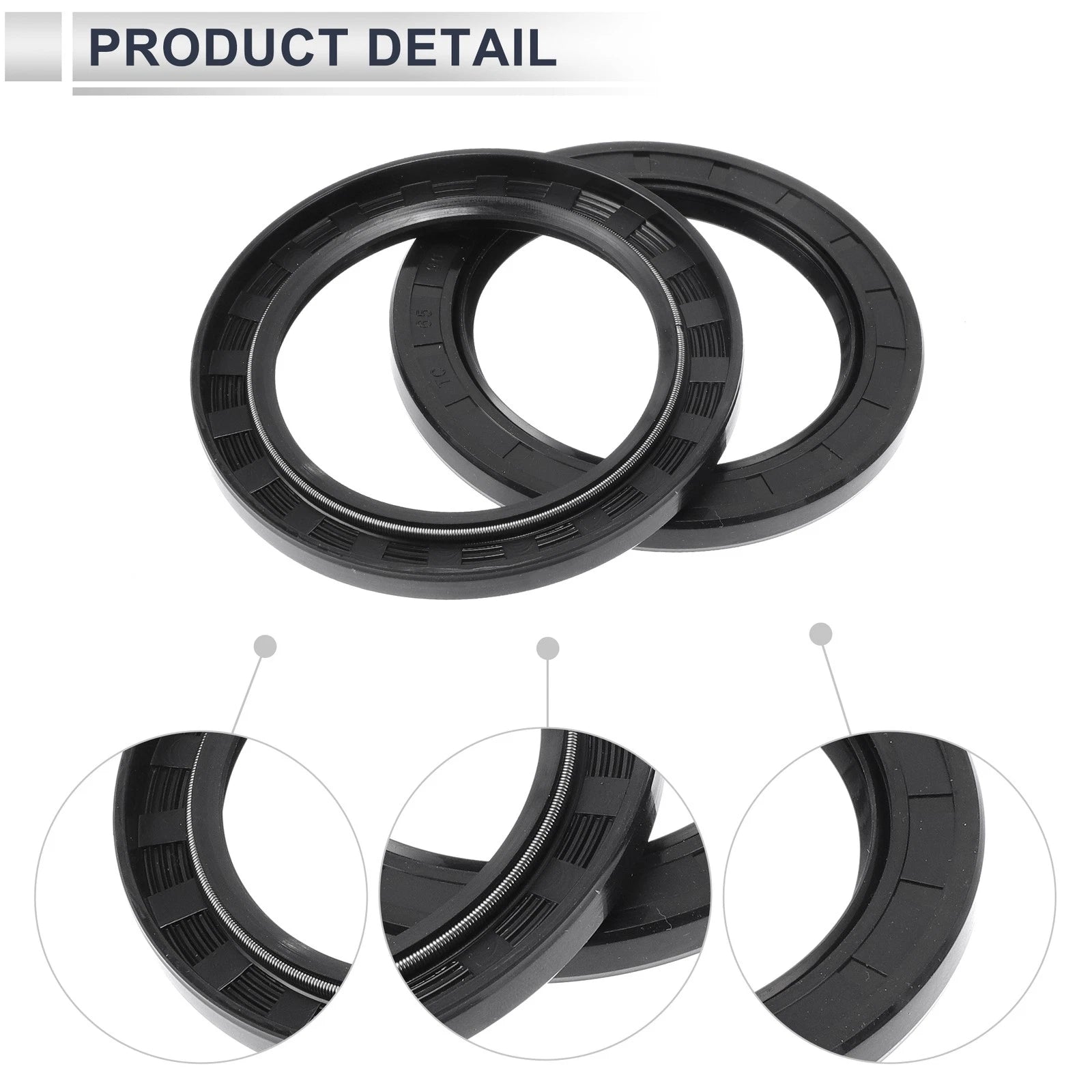 Set of 5 Oil Seal Rotary Shaft Seal Nitrile Rubber 65x90x8mm