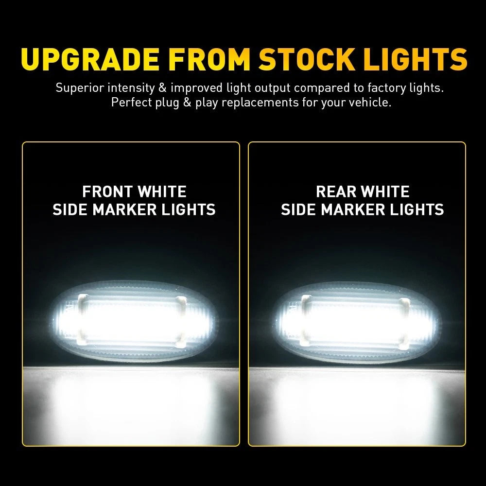 2X Smoke LED Side Marker Lights for Ford Super Duty (2011–2022)