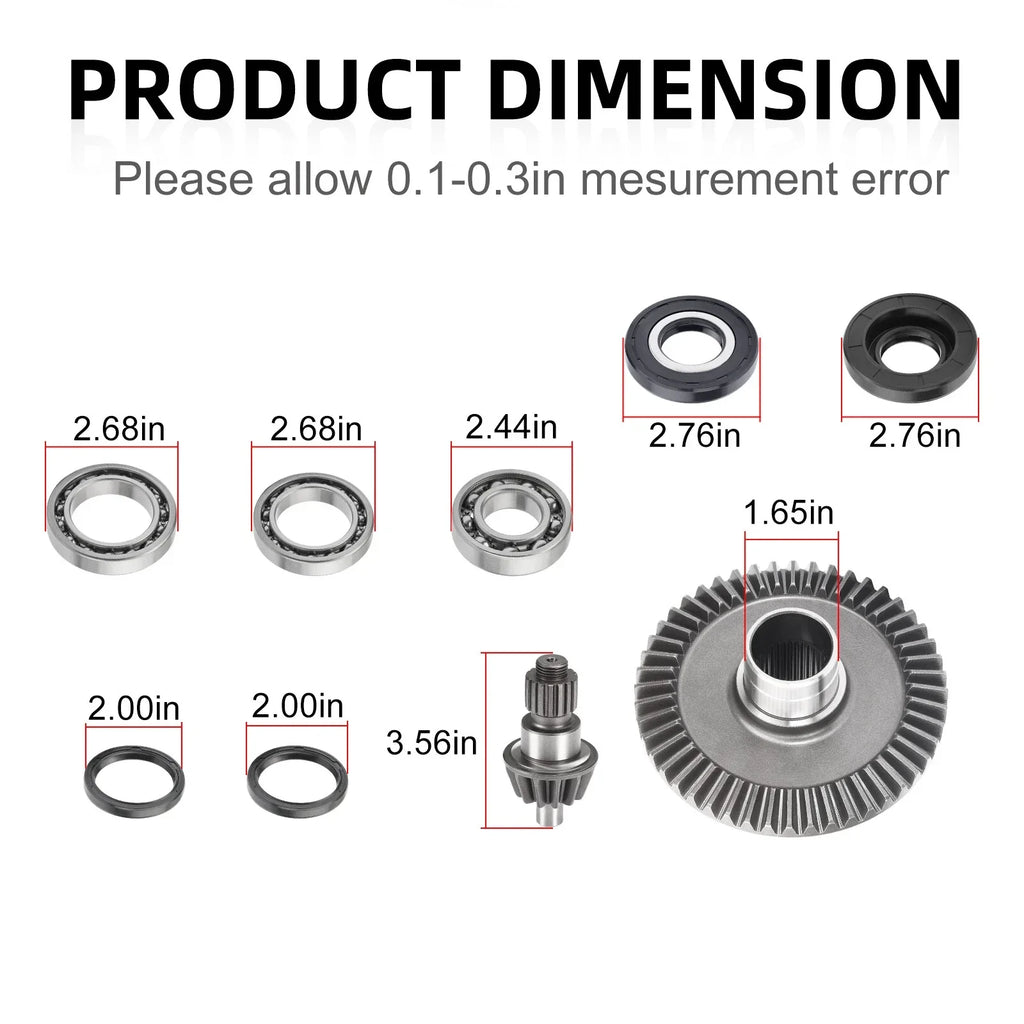 Rear Differential Rebuild w/ Gear Kit for Honda Recon 250 TRX250 (1997–2023)