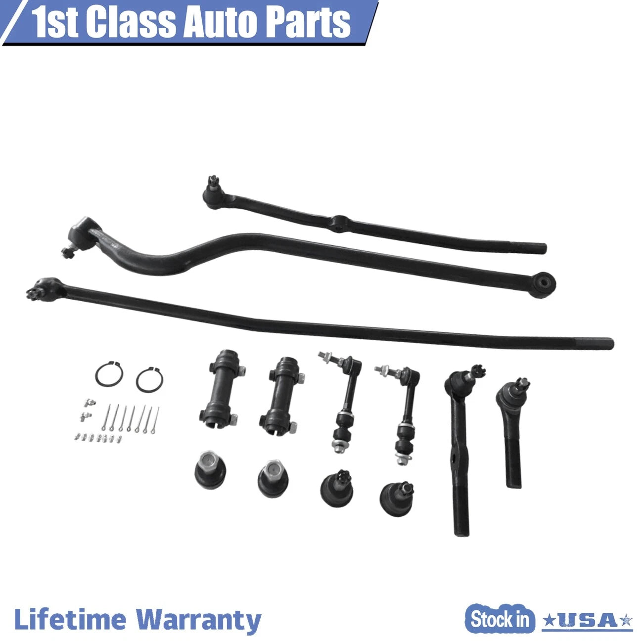 Front Suspension Tie Rod End Ball Joints Kit for Dodge Ram 1500 2500 (1994–1996)
