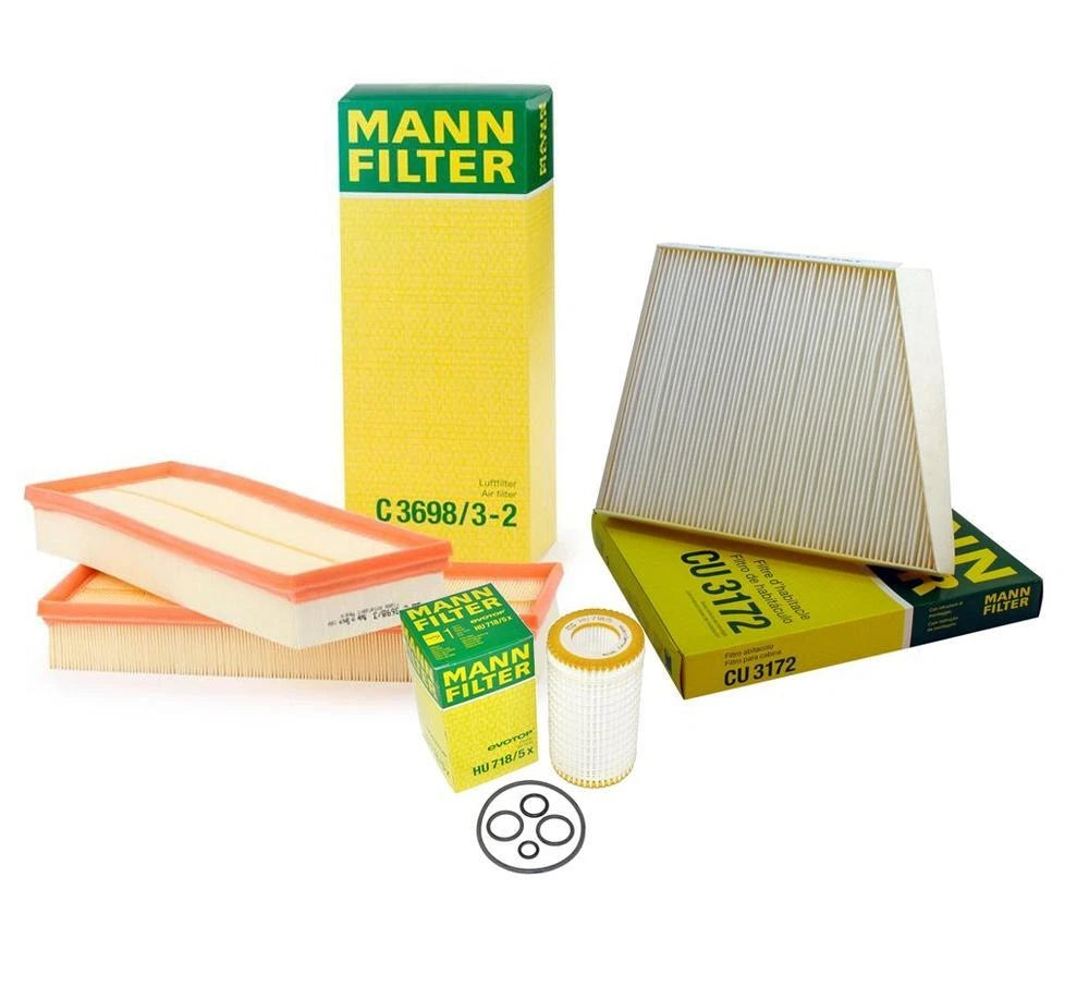 Mann Oil Air Carbon Cabin Filter Service Kit for Mercedes-Benz C216 W211 (2007–2014)