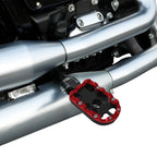 Passenger Foot Pegs for Harley Softail Street Bob (2018–2023) Black Red