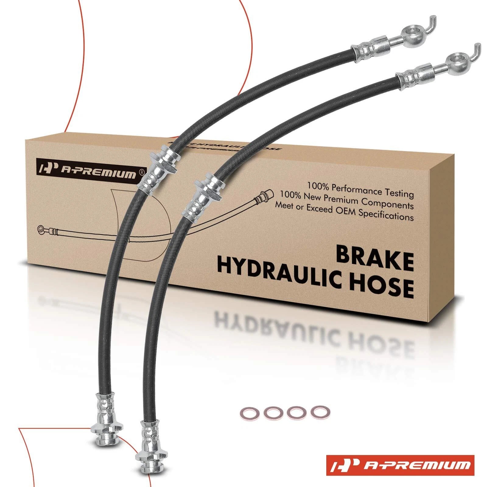 2X Front Brake Hydraulic Hose for Honda Passport (1998–2001)