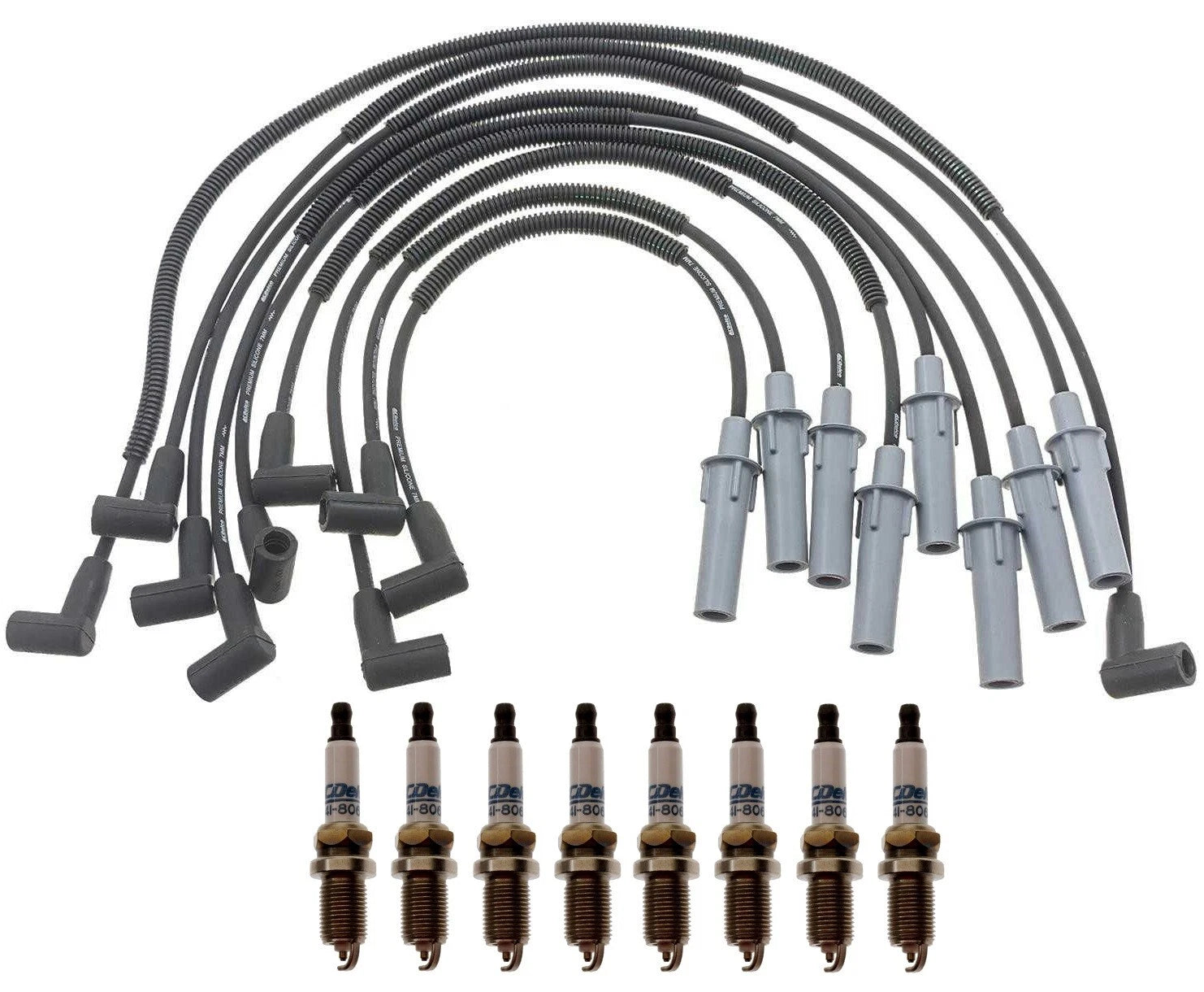 Pro Ignition Wire Set & 8 ACDelco Platinum Spark Plugs for Dakota Durango (1997–2003)