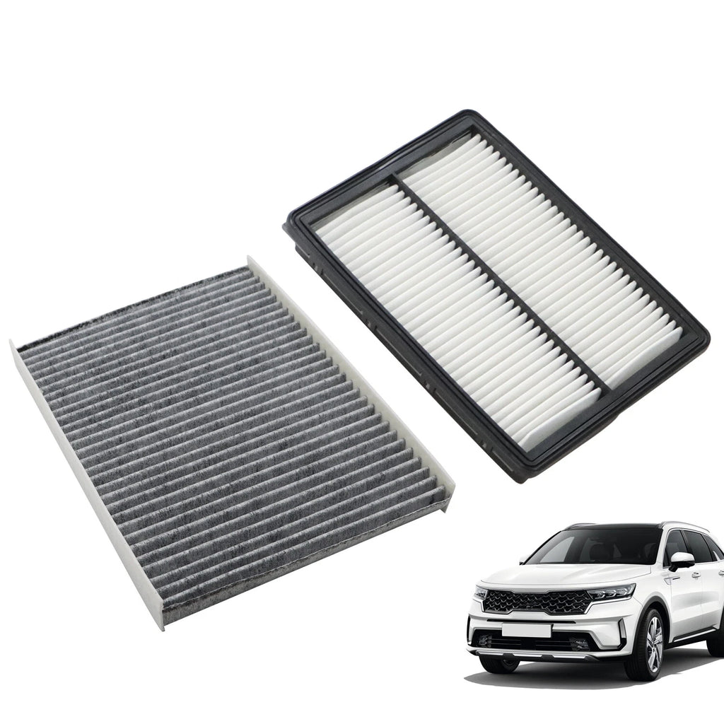 Set of 2 Carbon Cabin & Engine Air Filters for KIA Sorento (2016–2020)