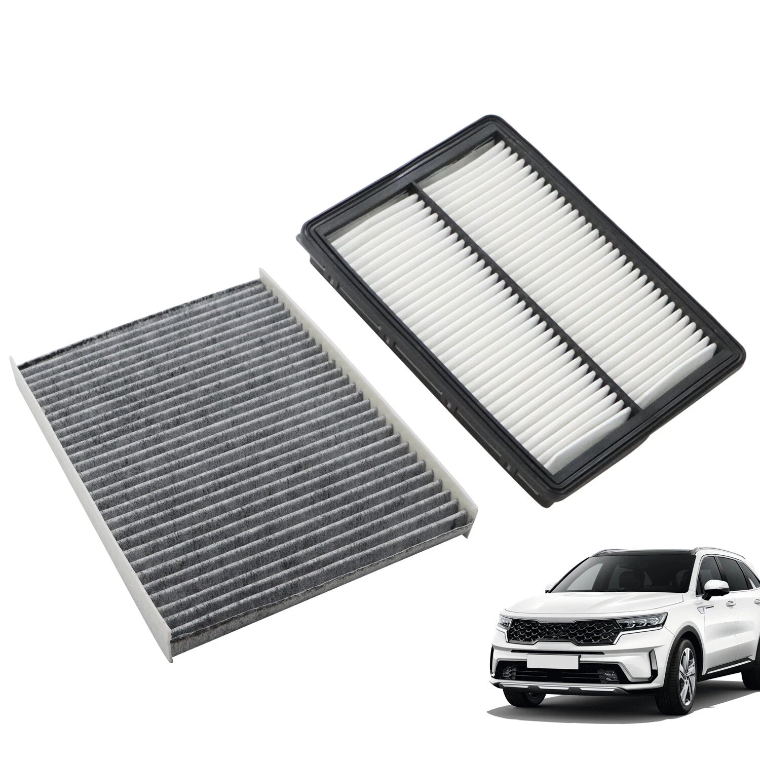 Set of 2 Carbon Cabin & Engine Air Filters for KIA Sorento (2016–2020)