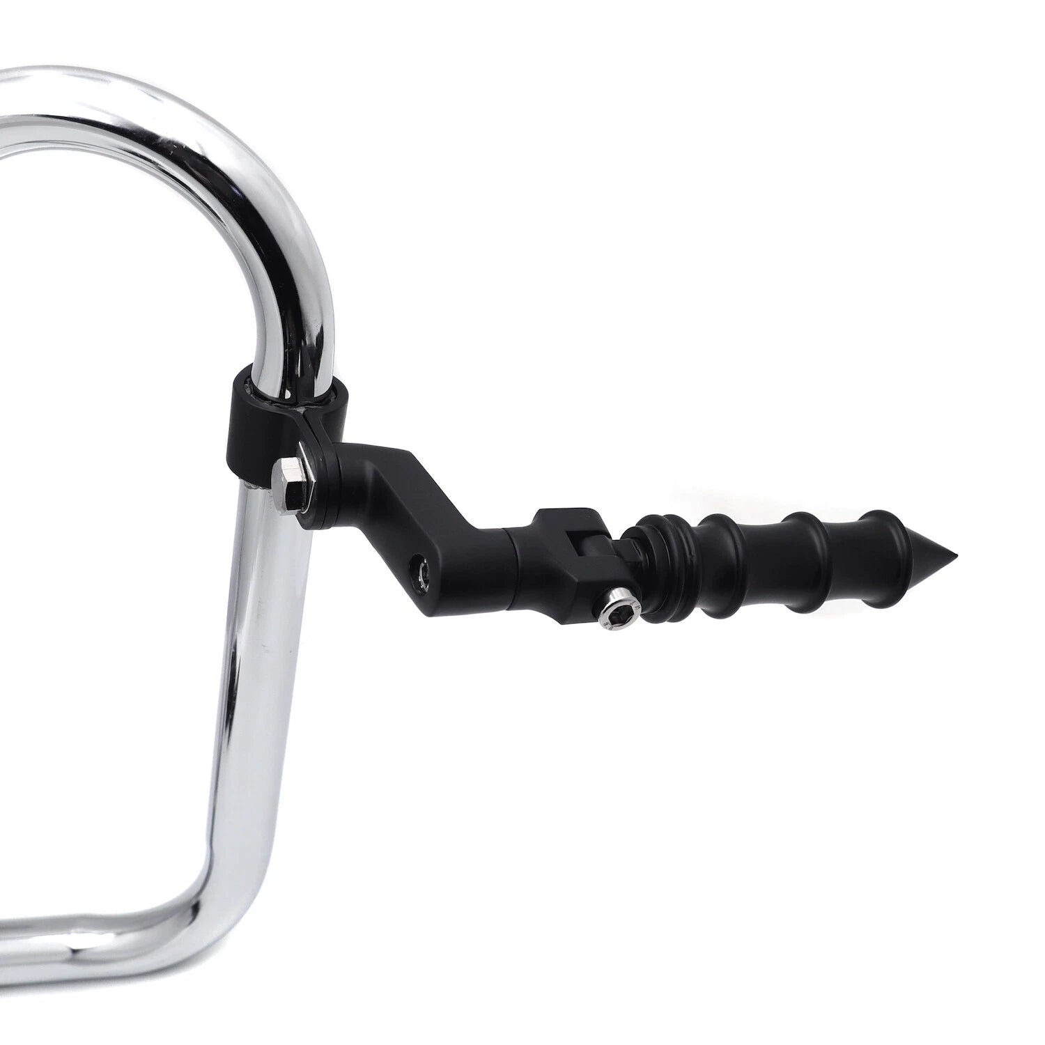Black Bamboo Footrest Mounting Clamp 1.25" for Harley Sportster 883 1200 (2004–2023)
