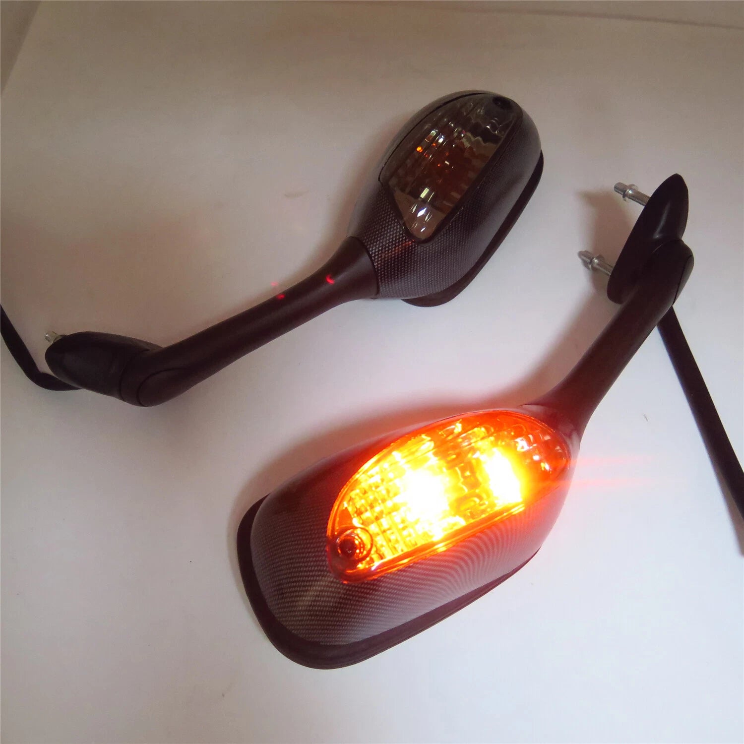 Integrated Turn Signal Side View Race Mirror for Suzuki GSXR 750 (2006–2015)