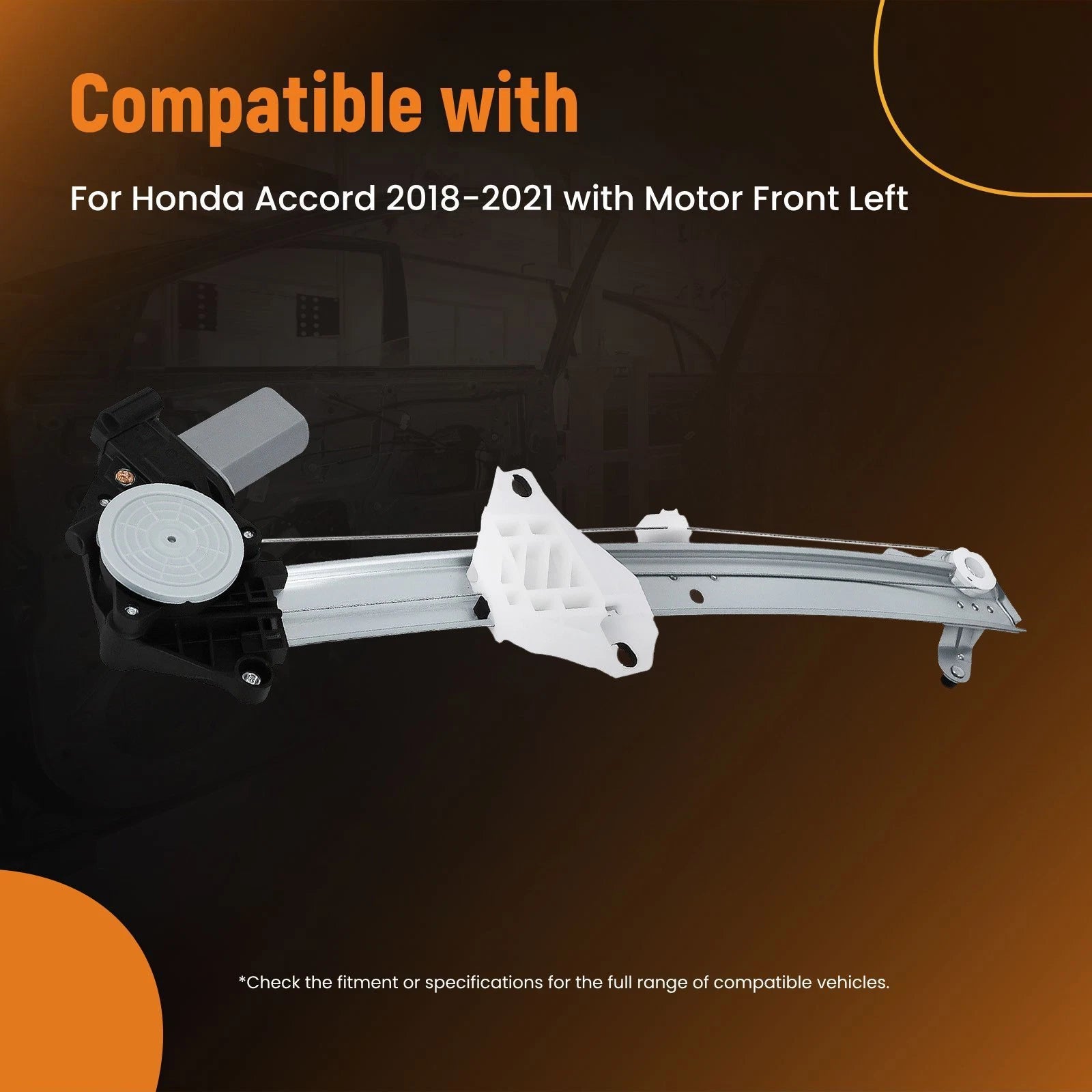 Driver Side Window Regulator Assembly for Honda Accord (2018–2021) 751-690 Electric